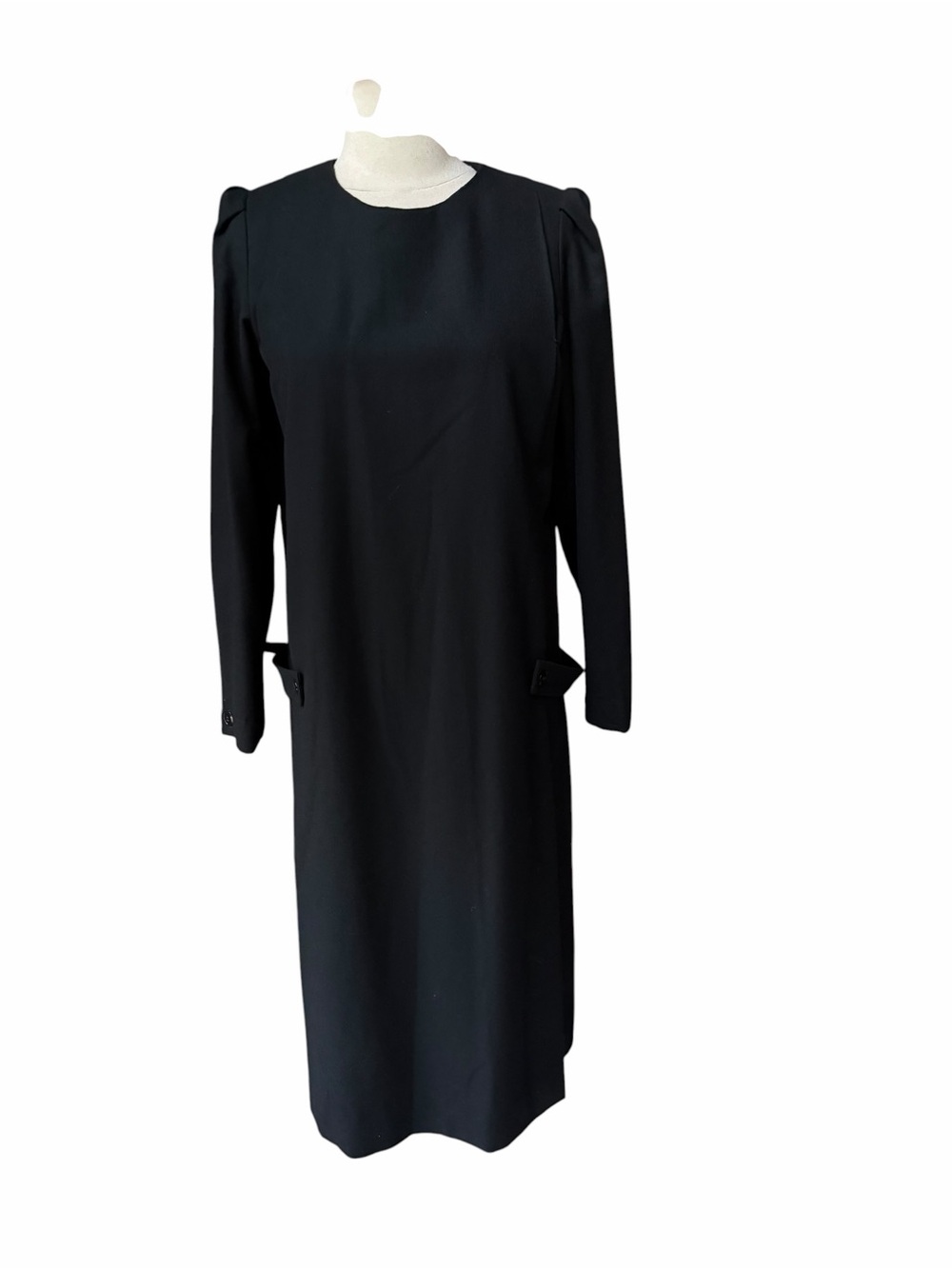 1970s Marita by Anthony Muto Wool Blend Shift Dress w/Martingale Belt